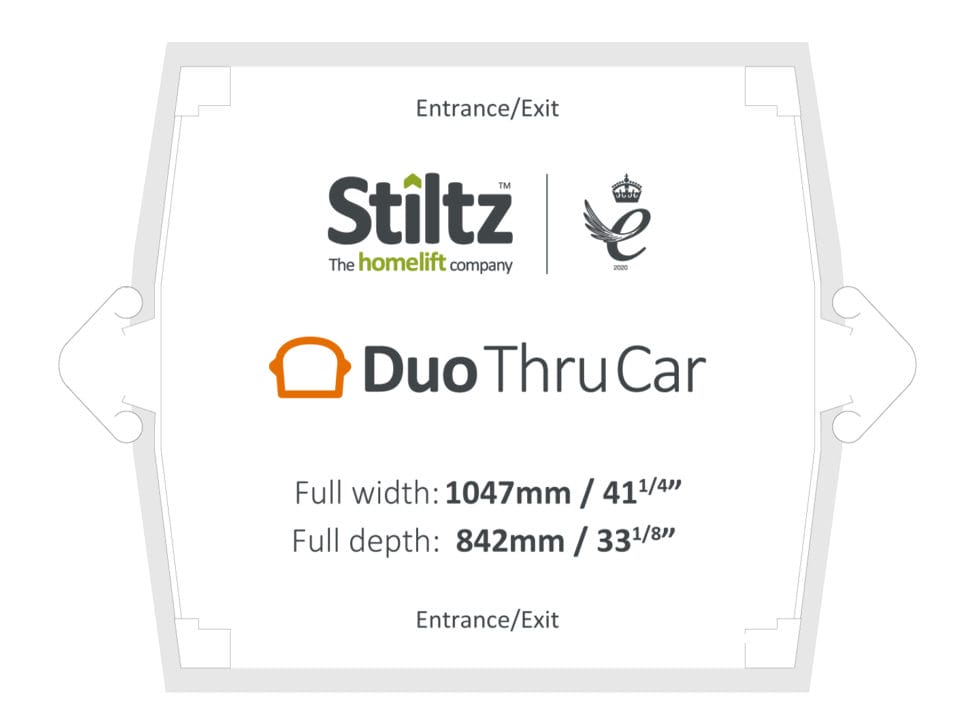 Stiltz Duo ThruCar Footprint